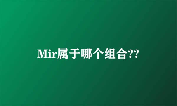 Mir属于哪个组合??