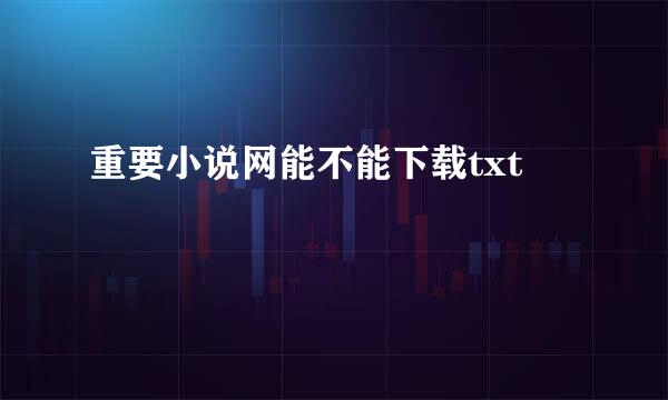 重要小说网能不能下载txt