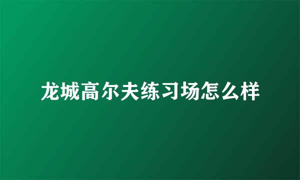 龙城高尔夫练习场怎么样