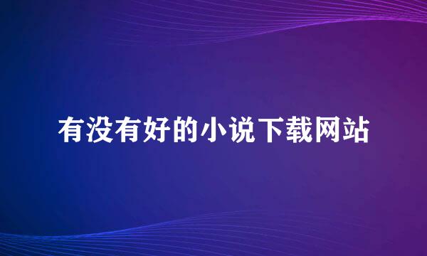 有没有好的小说下载网站