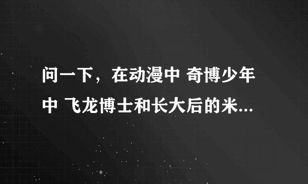 问一下，在动漫中 奇博少年中 飞龙博士和长大后的米娅是夫妻吗？？