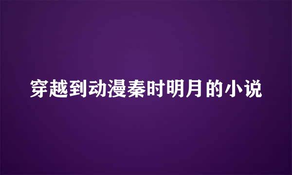 穿越到动漫秦时明月的小说