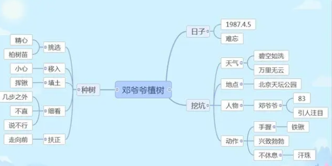 三年级语文思维导图怎么画