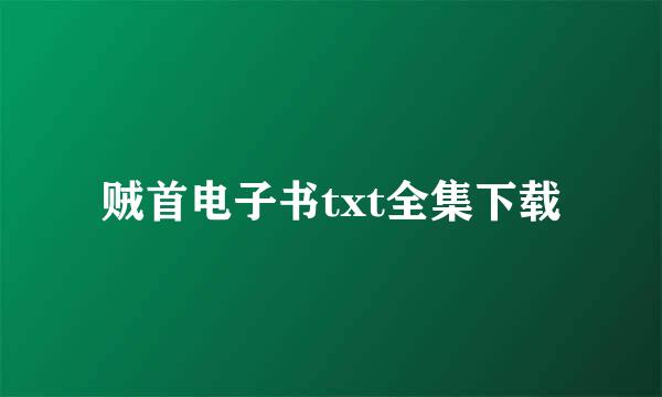 贼首电子书txt全集下载