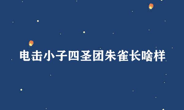 电击小子四圣团朱雀长啥样