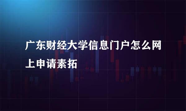 广东财经大学信息门户怎么网上申请素拓