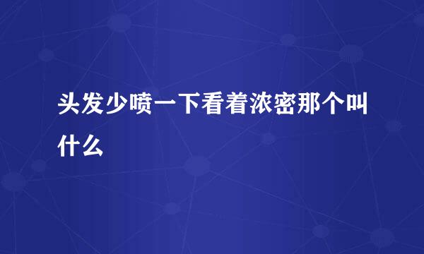 头发少喷一下看着浓密那个叫什么