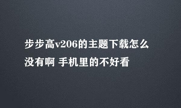 步步高v206的主题下载怎么没有啊 手机里的不好看