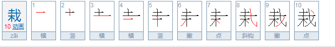 栽字是什么结构的字 用部首查字法应先查什么部 再查几画