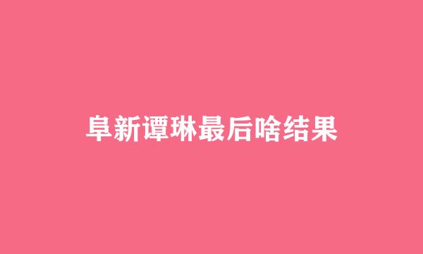 阜新谭琳最后啥结果