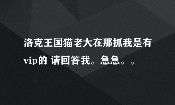 洛克王国猫老大在那抓我是有vip的 请回答我。急急。。