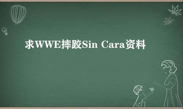 求WWE摔跤Sin Cara资料