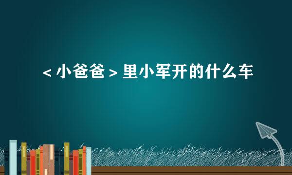 ＜小爸爸＞里小军开的什么车