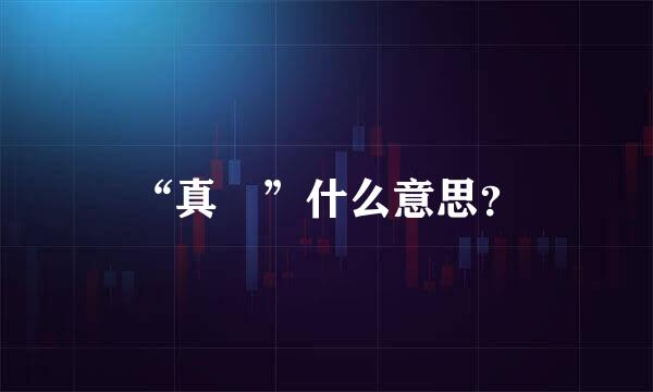 “真•”什么意思？