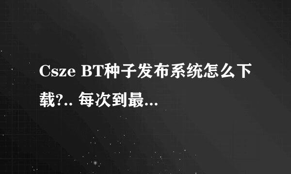 Csze BT种子发布系统怎么下载?.. 每次到最后页面点了那个