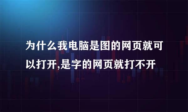 为什么我电脑是图的网页就可以打开,是字的网页就打不开