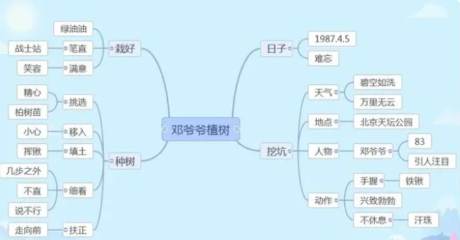 三年级语文思维导图怎么画