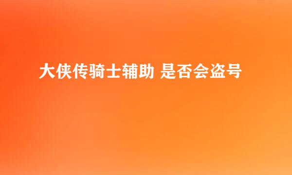 大侠传骑士辅助 是否会盗号