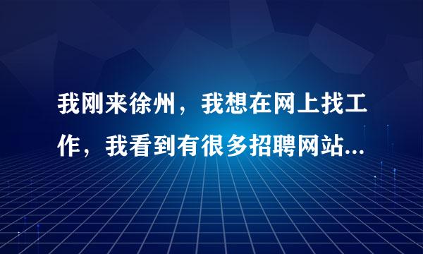 我刚来徐州，我想在网上找工作，我看到有很多招聘网站，哪个效果好点呢？