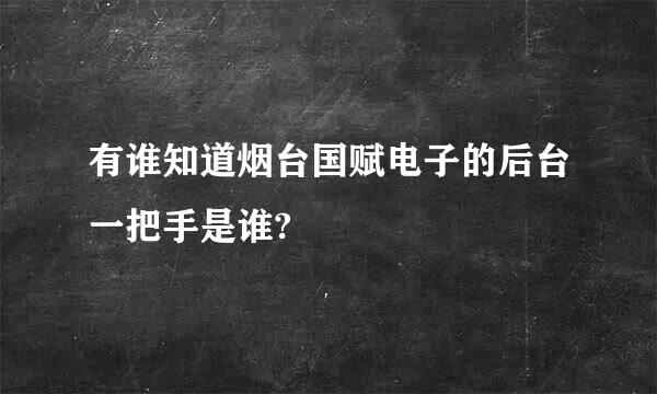 有谁知道烟台国赋电子的后台一把手是谁?