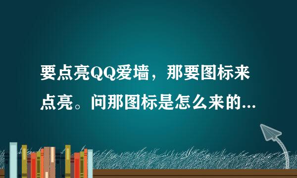 要点亮QQ爱墙，那要图标来点亮。问那图标是怎么来的？？？？