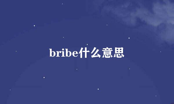 bribe什么意思