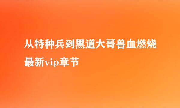 从特种兵到黑道大哥兽血燃烧最新vip章节