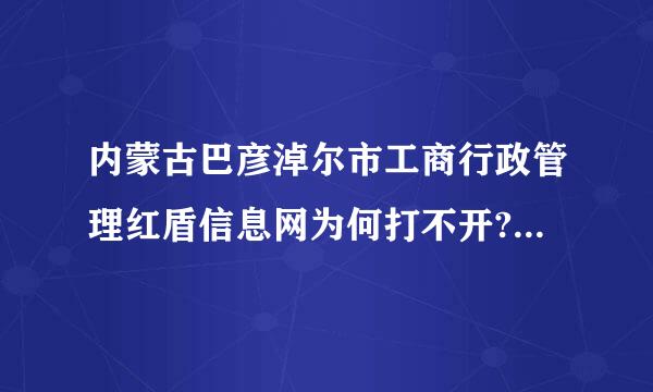 内蒙古巴彦淖尔市工商行政管理红盾信息网为何打不开?着急年检！不知如何是好，安慰好心人知道原因？