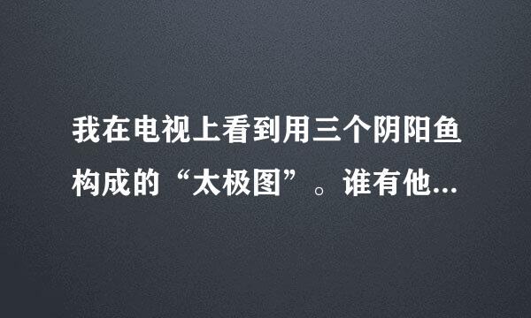 我在电视上看到用三个阴阳鱼构成的“太极图”。谁有他的名字和资料？