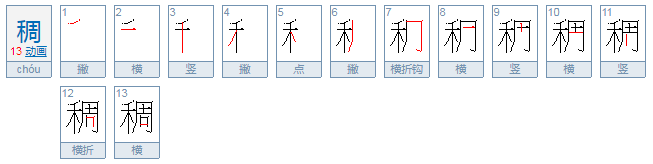 稠怎么读？