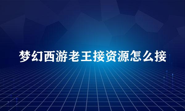 梦幻西游老王接资源怎么接