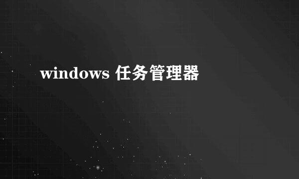 windows 任务管理器