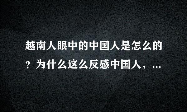 越南人眼中的中国人是怎么的？为什么这么反感中国人，越南人也是中国人啊