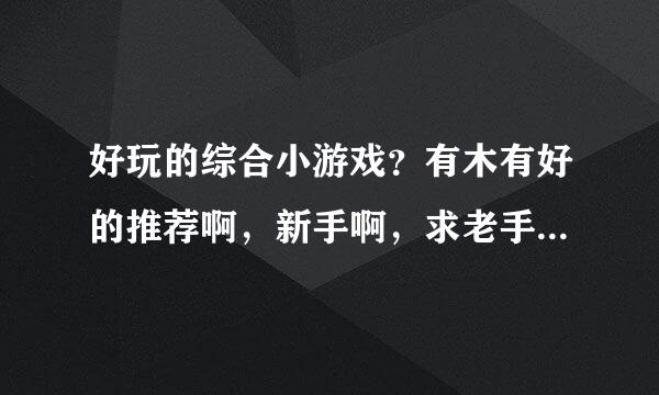 好玩的综合小游戏？有木有好的推荐啊，新手啊，求老手给个建议