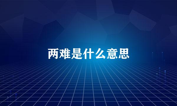 两难是什么意思