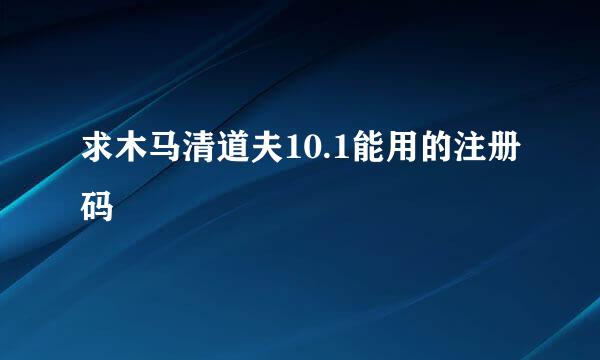 求木马清道夫10.1能用的注册码