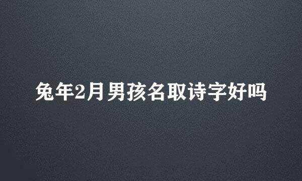 兔年2月男孩名取诗字好吗