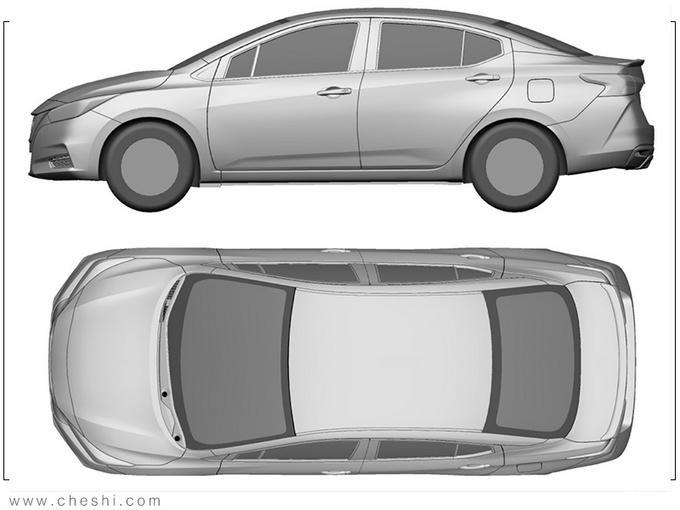 东风日产新款阳光图片曝光 酷似小轩逸-尺寸加长