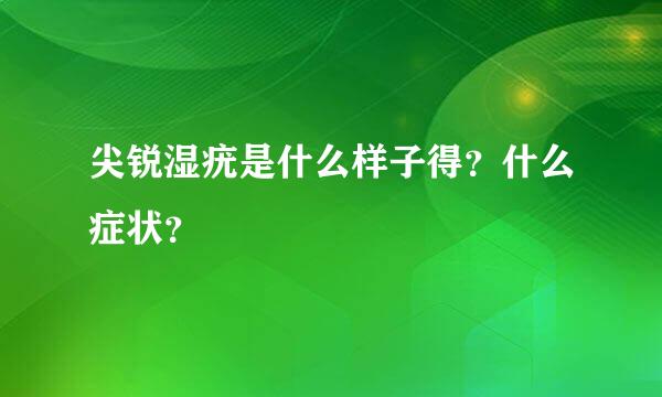 尖锐湿疣是什么样子得？什么症状？