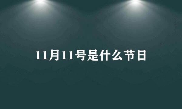 11月11号是什么节日