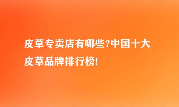 皮草专卖店有哪些?中国十大皮草品牌排行榜!