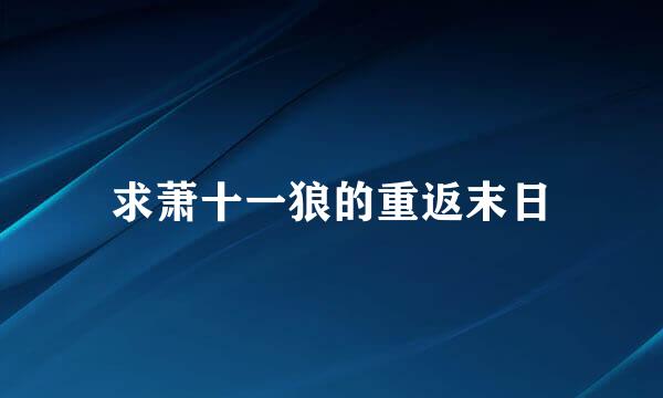 求萧十一狼的重返末日