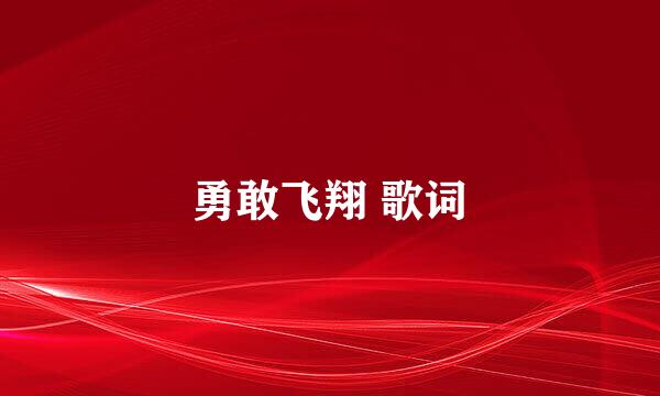 勇敢飞翔 歌词