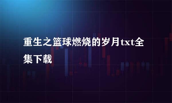 重生之篮球燃烧的岁月txt全集下载