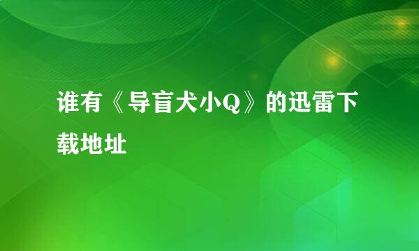 谁有《导盲犬小Q》的迅雷下载地址