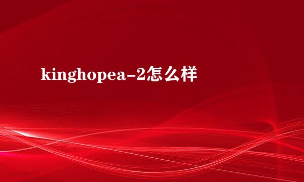 kinghopea-2怎么样