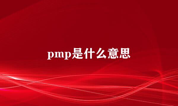 pmp是什么意思