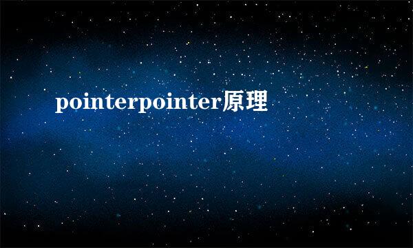 pointerpointer原理