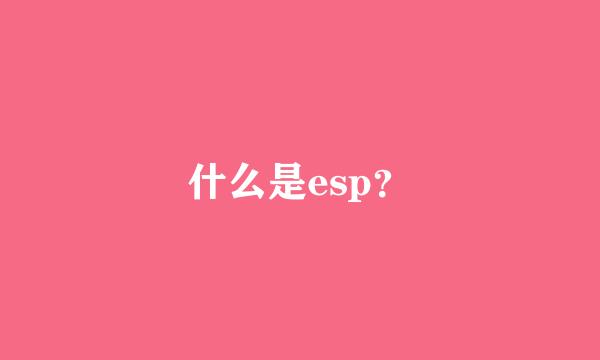 什么是esp？