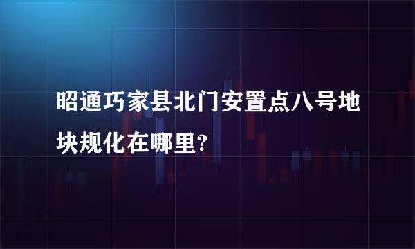 昭通巧家县北门安置点八号地块规化在哪里?